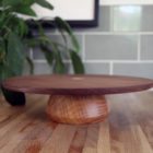 walnut and ash cake stand