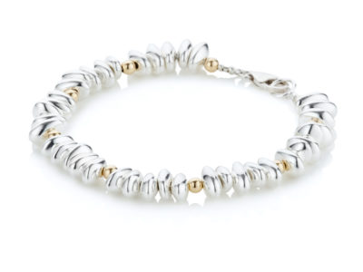 gold and silver bracelet