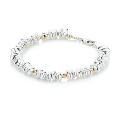 gold and silver bracelet