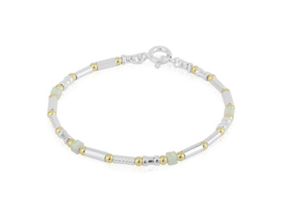 gold silver opal bracelet