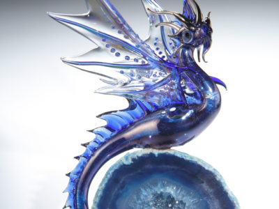 Dragon on agate