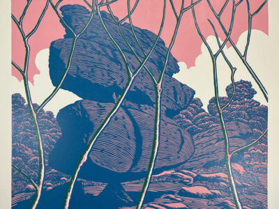 Brimham Dawn - original linoprint