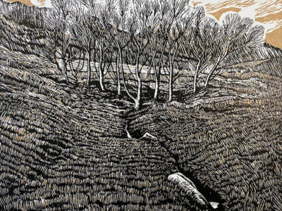 Glen Nevis Evening - linoprint