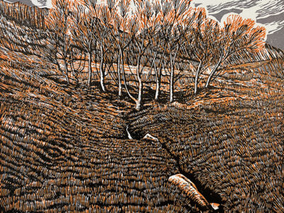 Glen Nevis Storm - linoprint