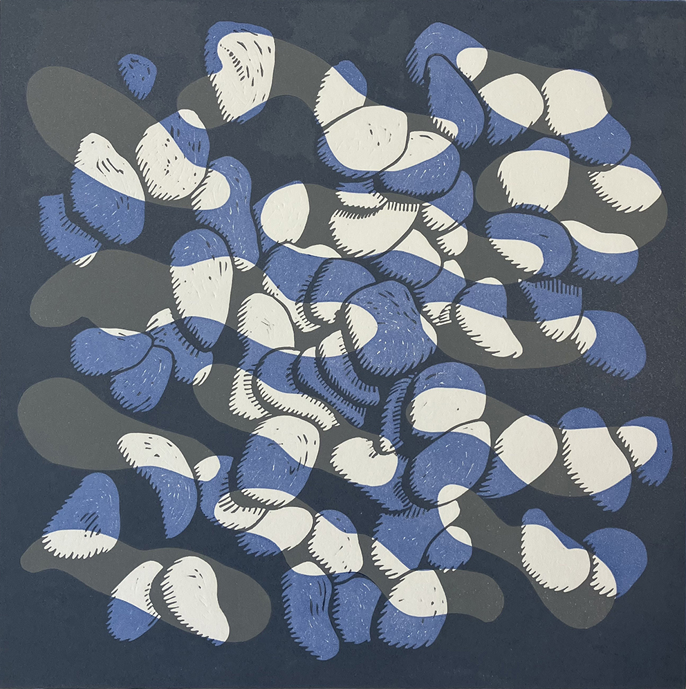 Sky Pebbles – original linocut