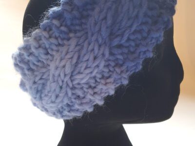 Handknitted earmuffs/headband in pure new wool