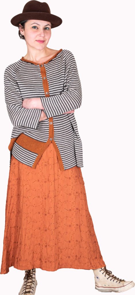 RAGLAN Cardigan Zebra, size L