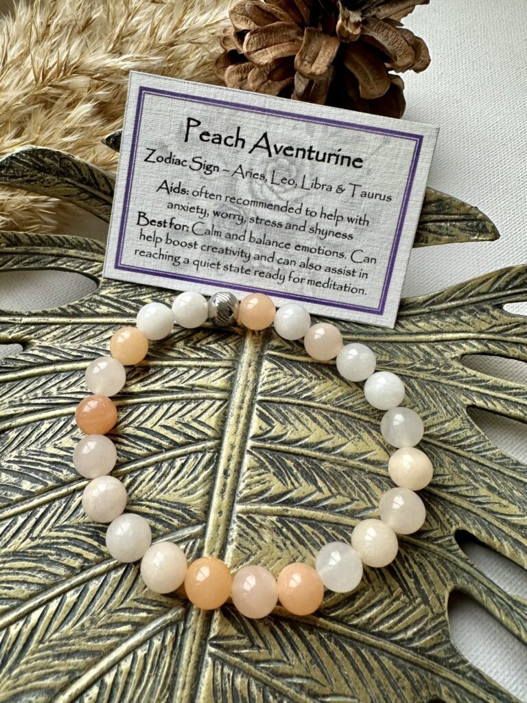 Peach Aventurine – Elasticated Bracelet