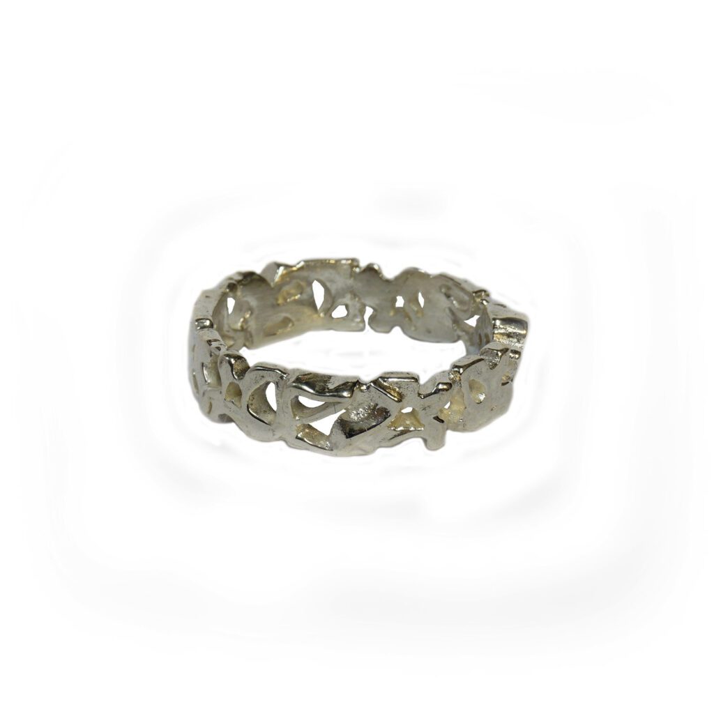 Silver Spliced Stacking Rope Ring