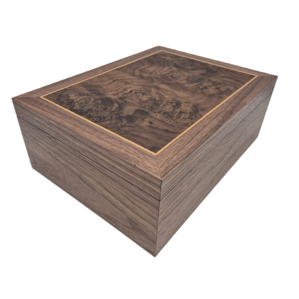 Document Box With Burr Walnut Lid