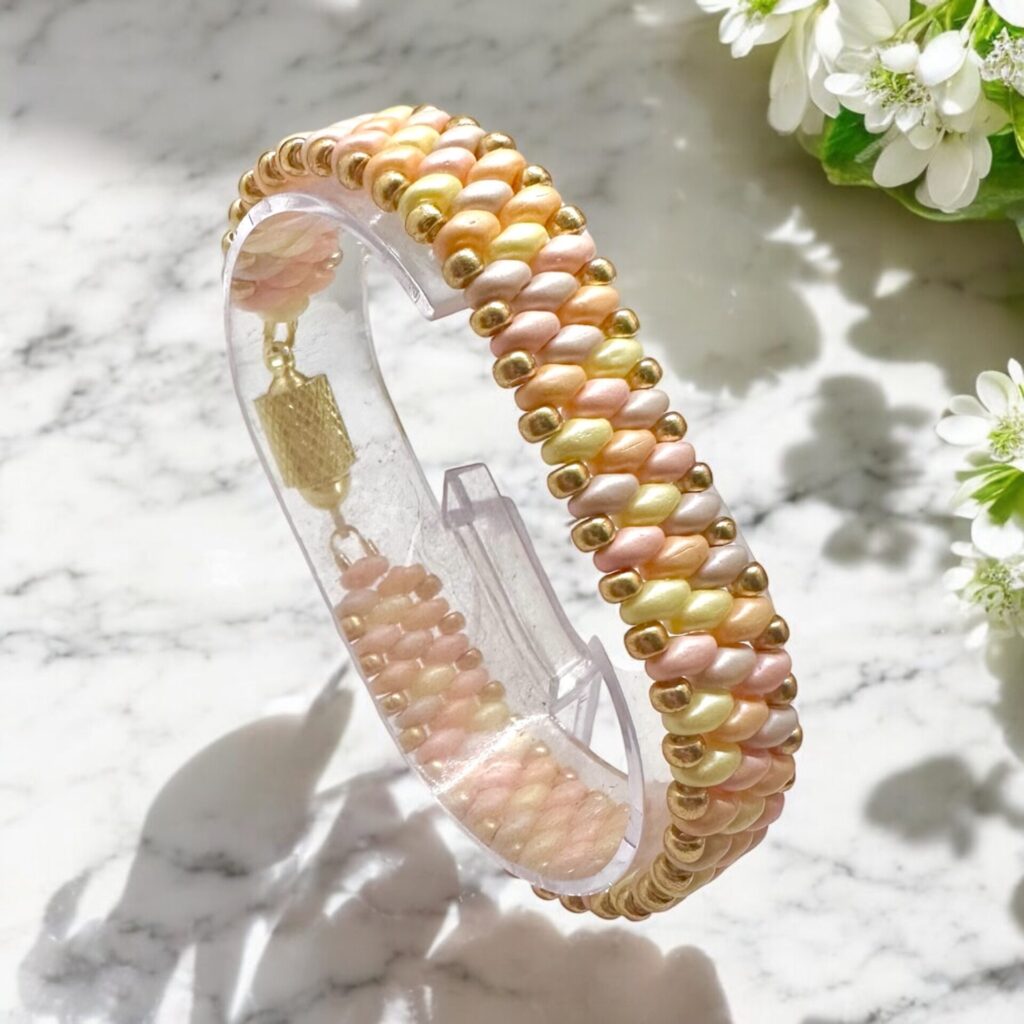 Slim SuperDuo Bracelet – Sherbet Fountain