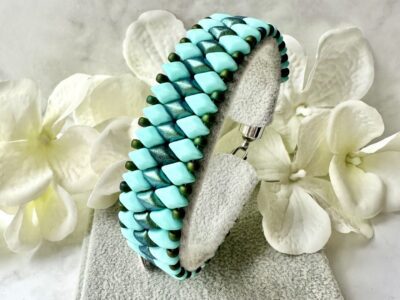 GemDuo Bracelet - Mint & Metallic Green
