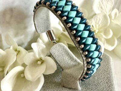GemDuo Bracelet - Petrol Blue & Mint Green