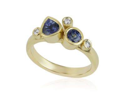 Sapphire & Diamond 18ct Gold Ring