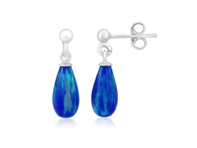 Blue Opal Teardrop earrings