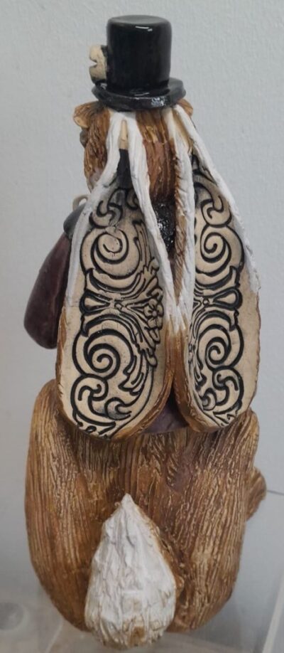 Back of hare, embossed ears