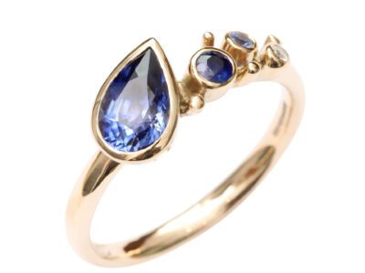 Asymmetric Pear Sapphire Showstopper