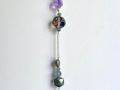 Handmade Beaded Suncatcher - Bee (Purple)
