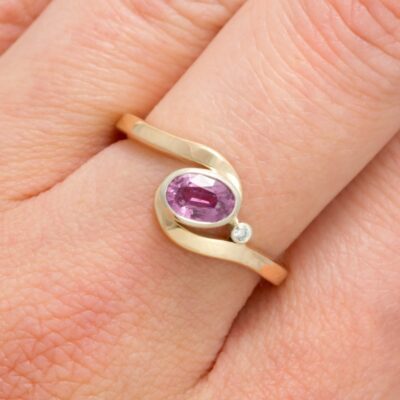 pink sapphire ring