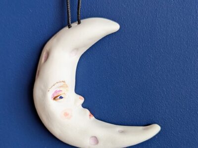 painted man in the moon porcelain