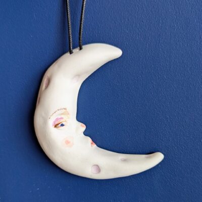 painted man in the moon porcelain