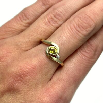 yellow sapphire and diamond