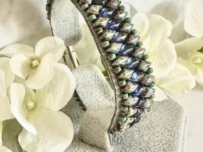 GemDuo Bracelet - Picasso Green and Transparent Blue