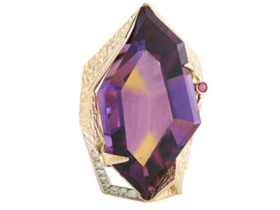 amentrine diamond and ruby dress ring