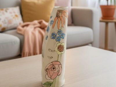 'Happy Garden' vase - handmade ceramic