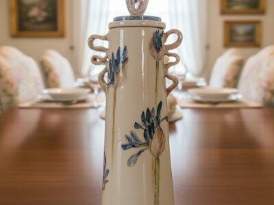 'Into the Blue' lidded jar - handmade ceramic