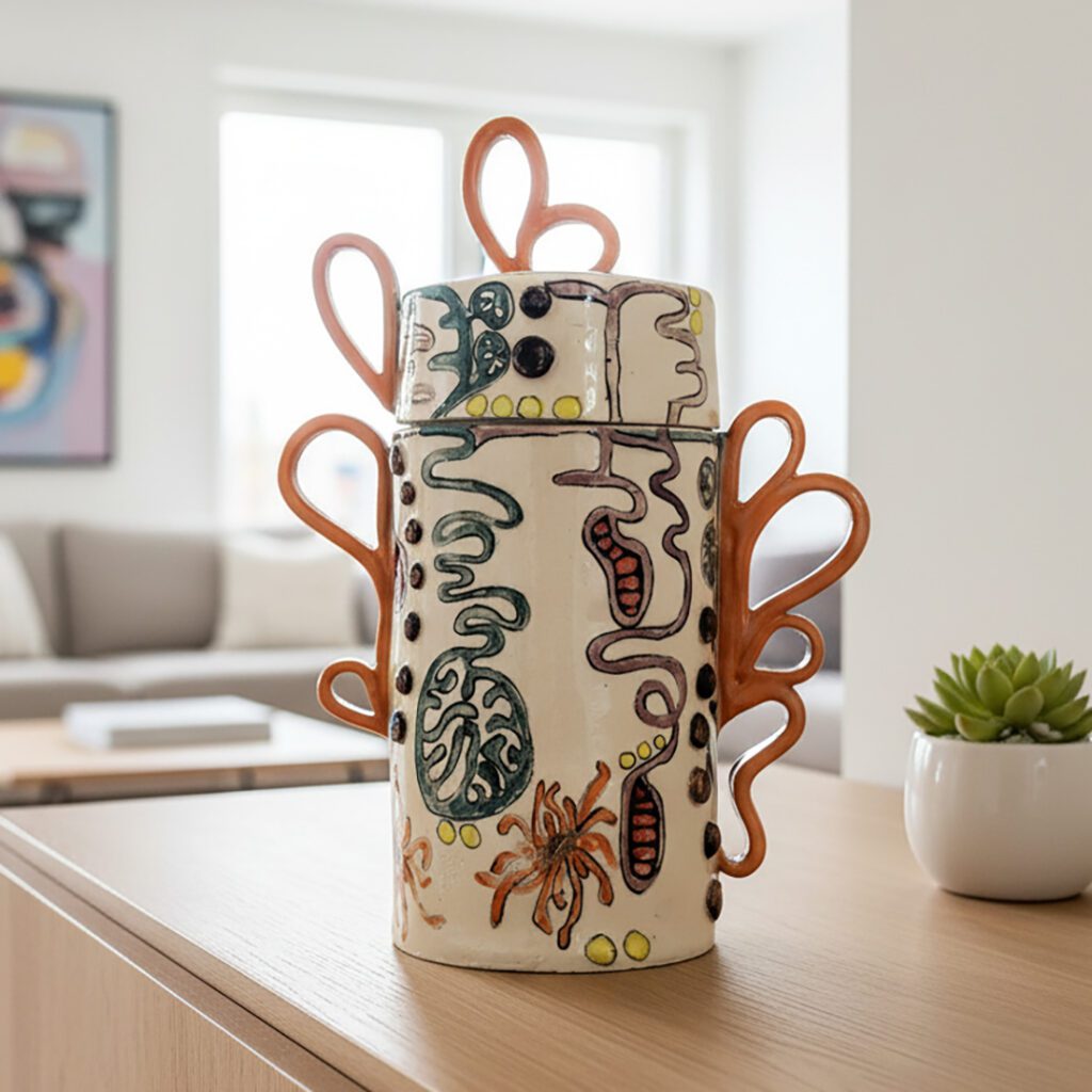 ‘Wonderland’ Lidded Jar – handmade ceramic