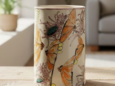 'Summerbreeze' oval vase - handmade ceramic