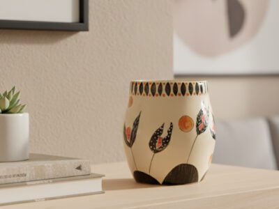 'Sunrise Seeds' bowl vase - handmade ceramic