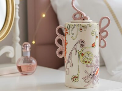 'Summer of Love' lidded jar - handmade ceramic