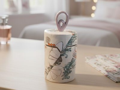 'Wings of Love' keepsake pot - handmade ceramic