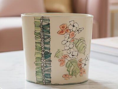 'SummerLove' Vase or Utensil Holder - handmade ceramic