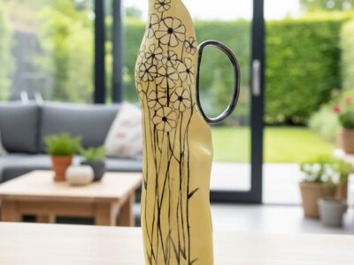 'Full Bloom' curvaceous jug - handmade ceramic