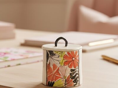 'FlowerPower'keepsake pot - handmade ceramic