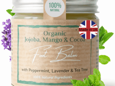 100% Natural & Handmade Foot Balm for Cracked Heels & Dry Skin – Tea Tree, Peppermint & Lavender – Vegan, No Fillers – Intensive Heel Balm & Foot Cream for Women, 60ml