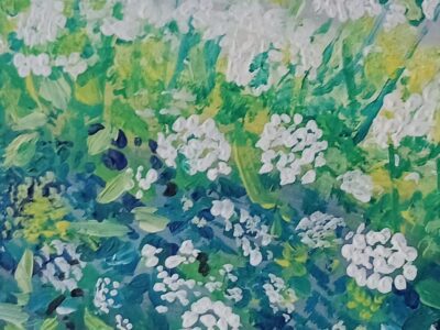 Flowers next to the Thames