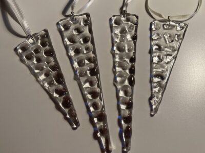 Clear Glass Icicle Christmas Decoration