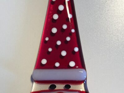 Glass Father Christmas decoration