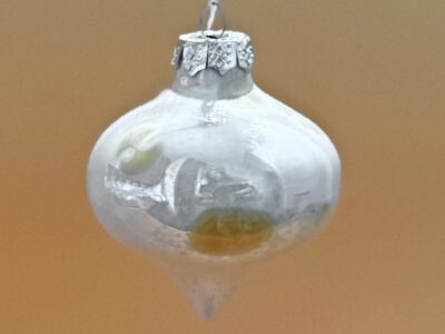 White drop Christmas tree ornament